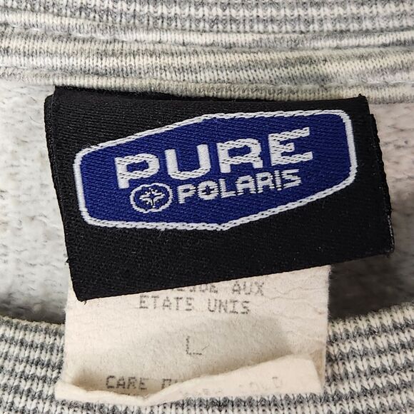 Vtg 90s Polaris Sweater Men L Snowmobile Embroidered Racing Dirt‎ Bike Bikercore - Picture 10 of 11